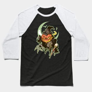 Evil Pumpkin-head Baseball T-Shirt